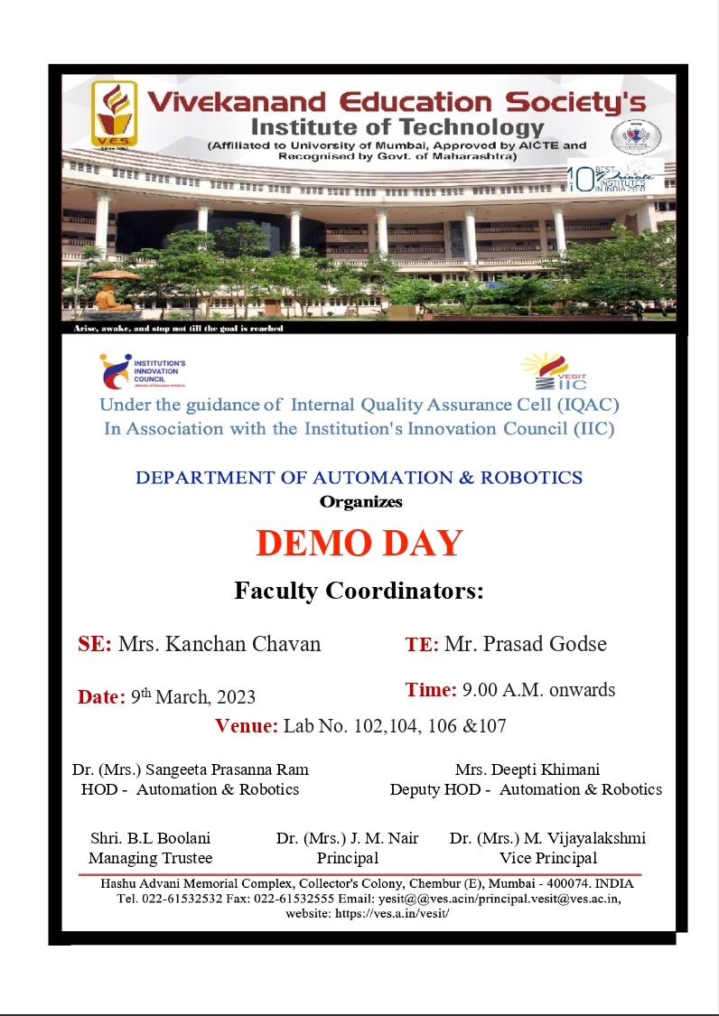 Demo Day by Department of Automation & Robotics