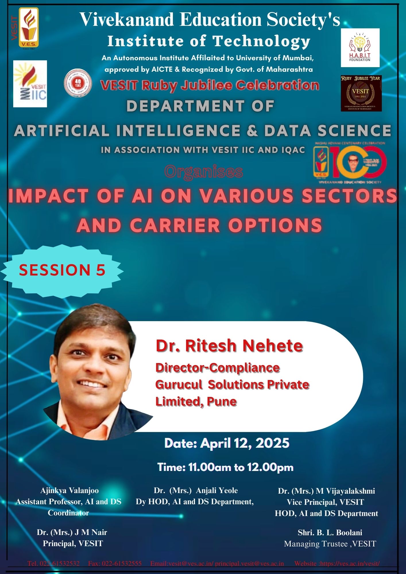 Fifth lecture of the Impact Lecture Series on Artificial  and Data Science.