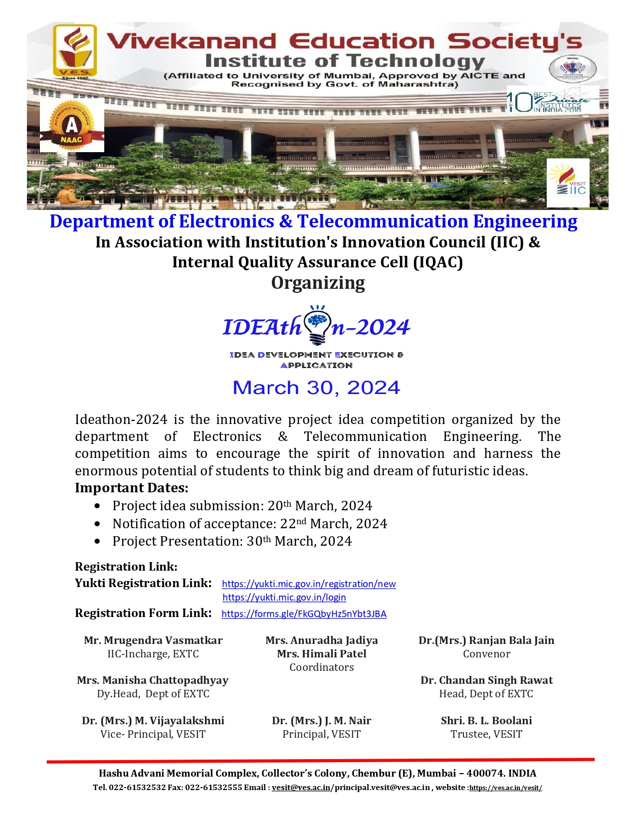 Ideathon-2024 Dept of EXTC