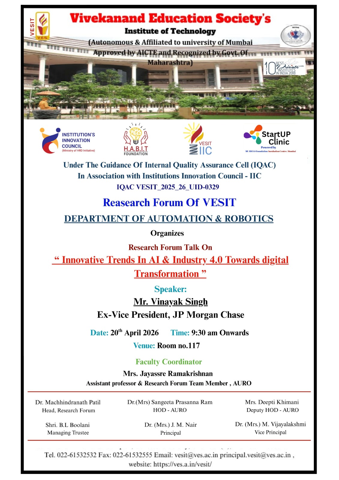 Faculty Development Workshop & Industrial Training Program (FDP) on  “AI-Driven NLP & LLMs for Sustainability”